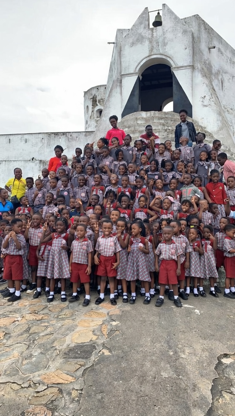 Pupils on an educational trip